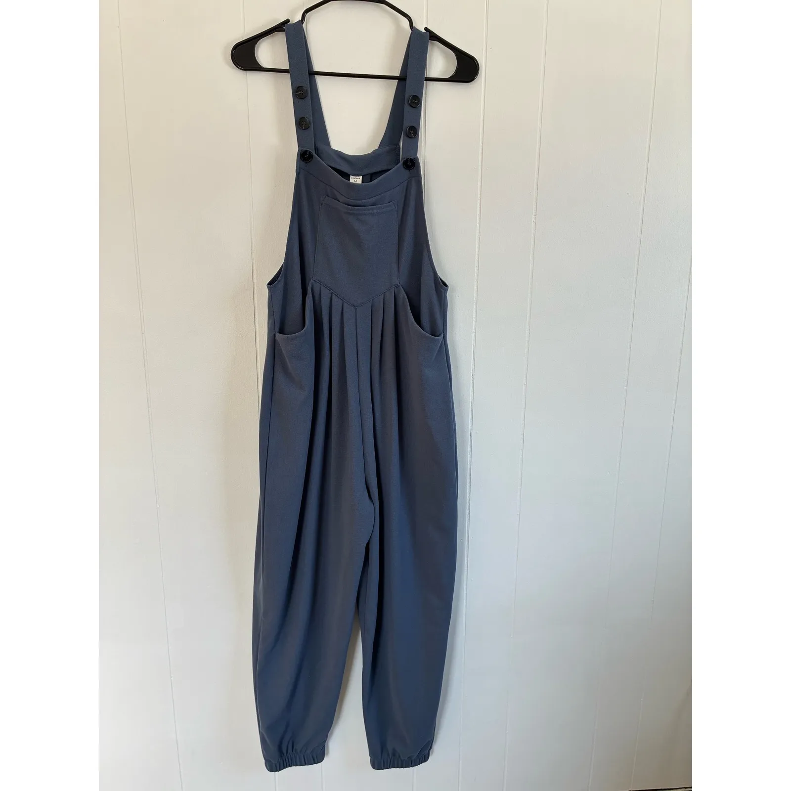 NWT Halara Blue Jumpsuit Overalls Women's Size M Relaxed Fit Wide Leg - Image 4