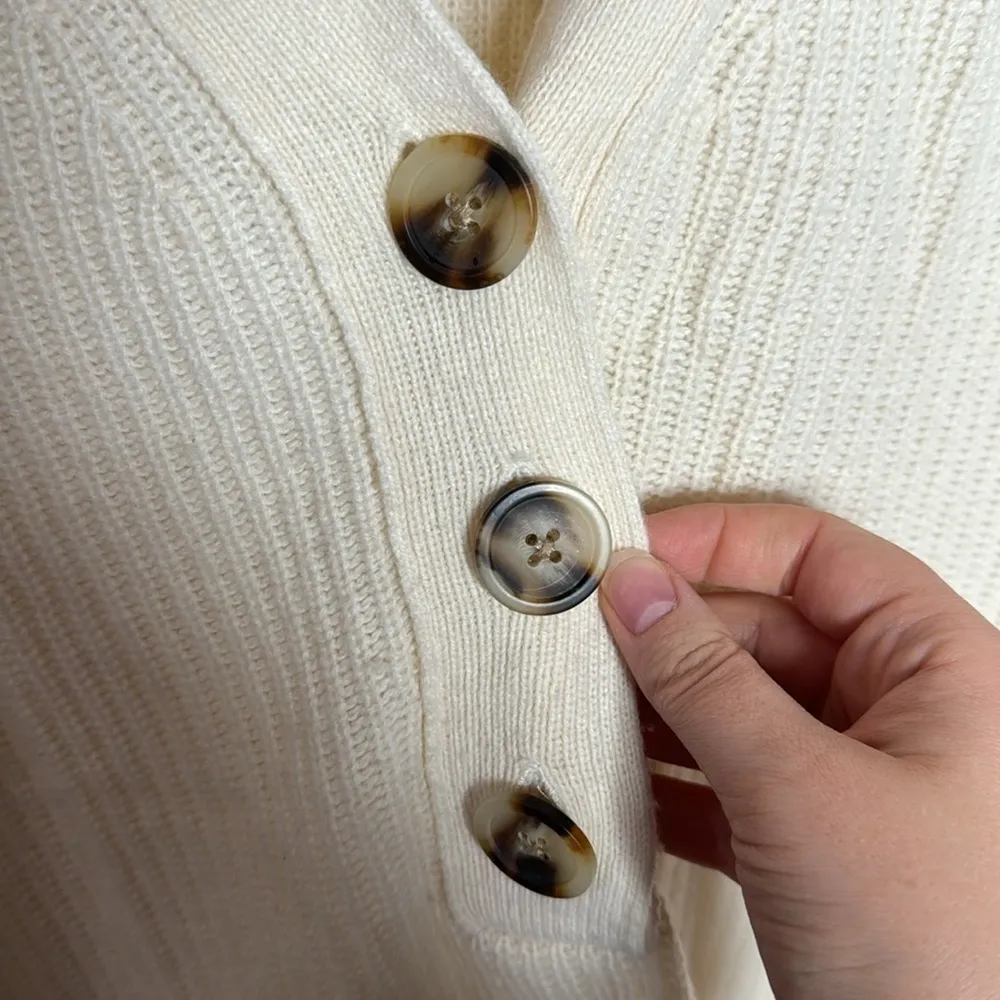 Madewell Lyle Ribbed Henley Sweater in Lighthouse Size M - Image 7