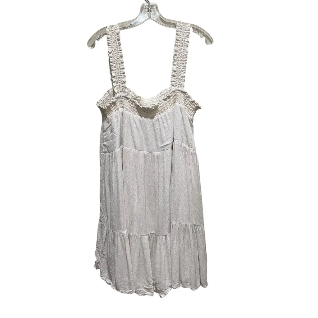 American Eagle Outfitters Smocked Tiered Babydoll Mini Dress Cream Women’s XL - Image 6