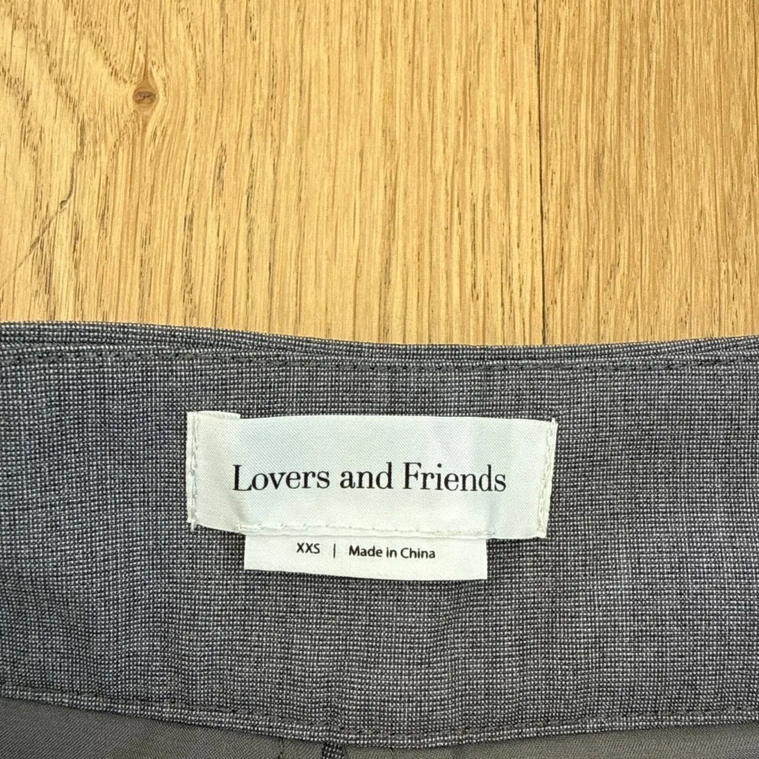 Lovers and Friends Long Shorts Pleated Belted Size XXS Gray - Image 3