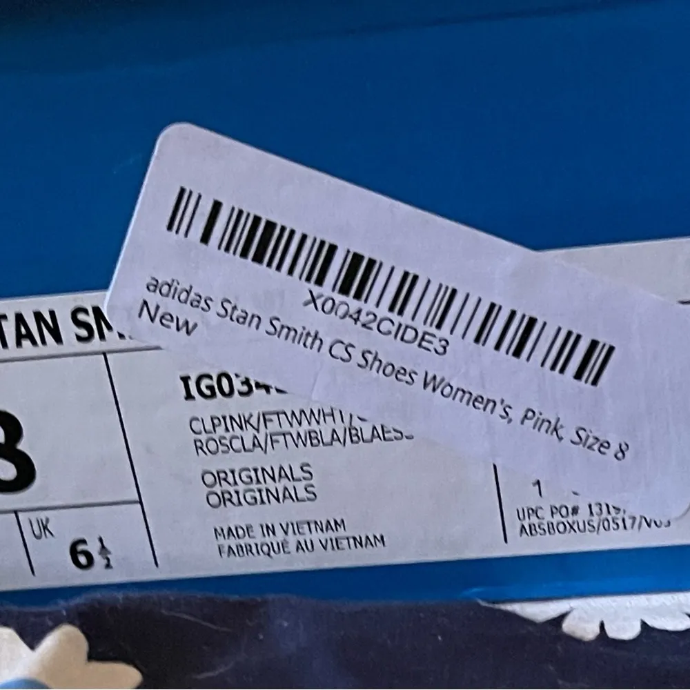 Adidas Stan Smith CS Shoes Women Suede Size 8 Pink New with Box. - Image 5