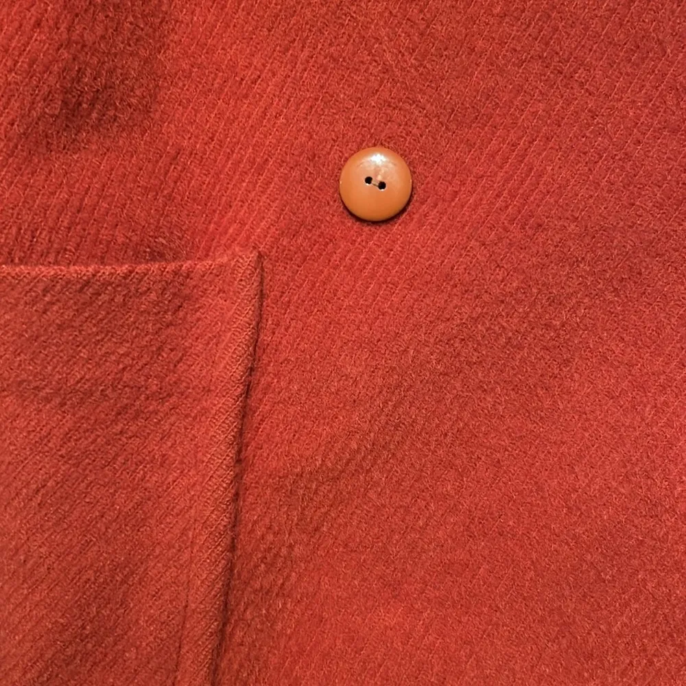 Authentic Vintage Salvatore Ferragamo Burnt Orange Wool & Mohair Italian Peacoat - Image 7