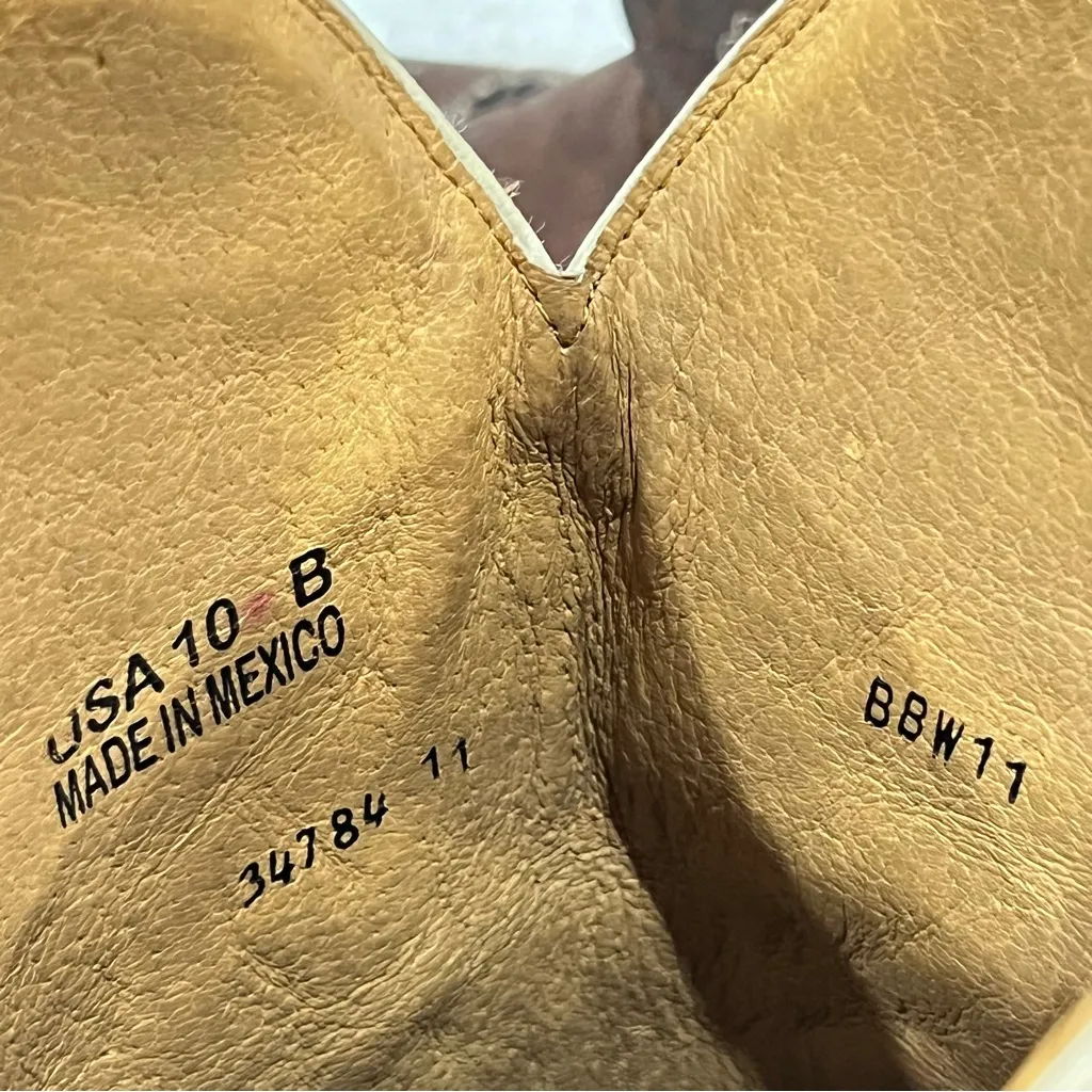 Shyanne Daisy Mae Floral Cut Out Western Cowboy Leather Boots Size 10 - Image 15