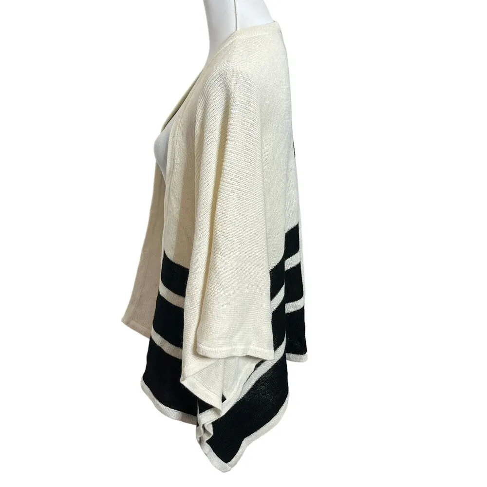 Brochu Walker Alpaca Wool Color Block City Open Poncho Cape Women’s One Size - Image 5