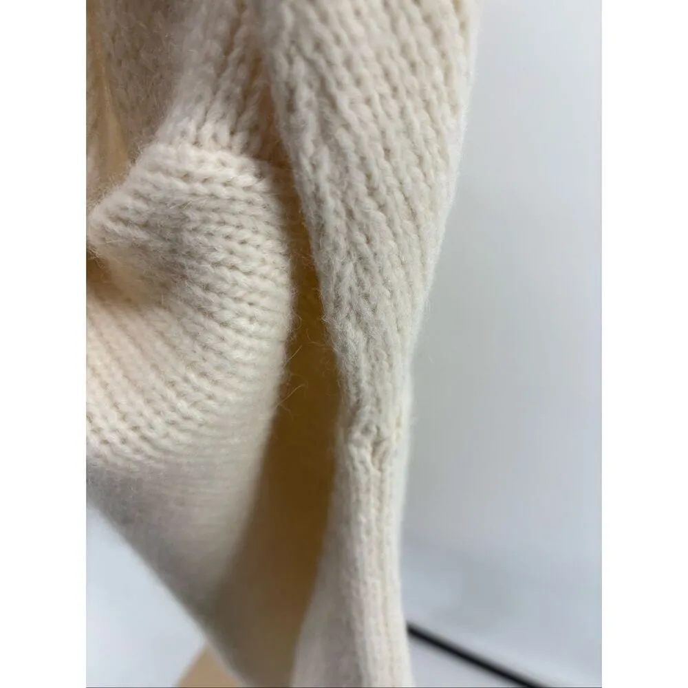 Jenni Kayne Baby Alpaca Cocoon Turtleneck Ivory Pullover Sweater Size  XXL - Image 15