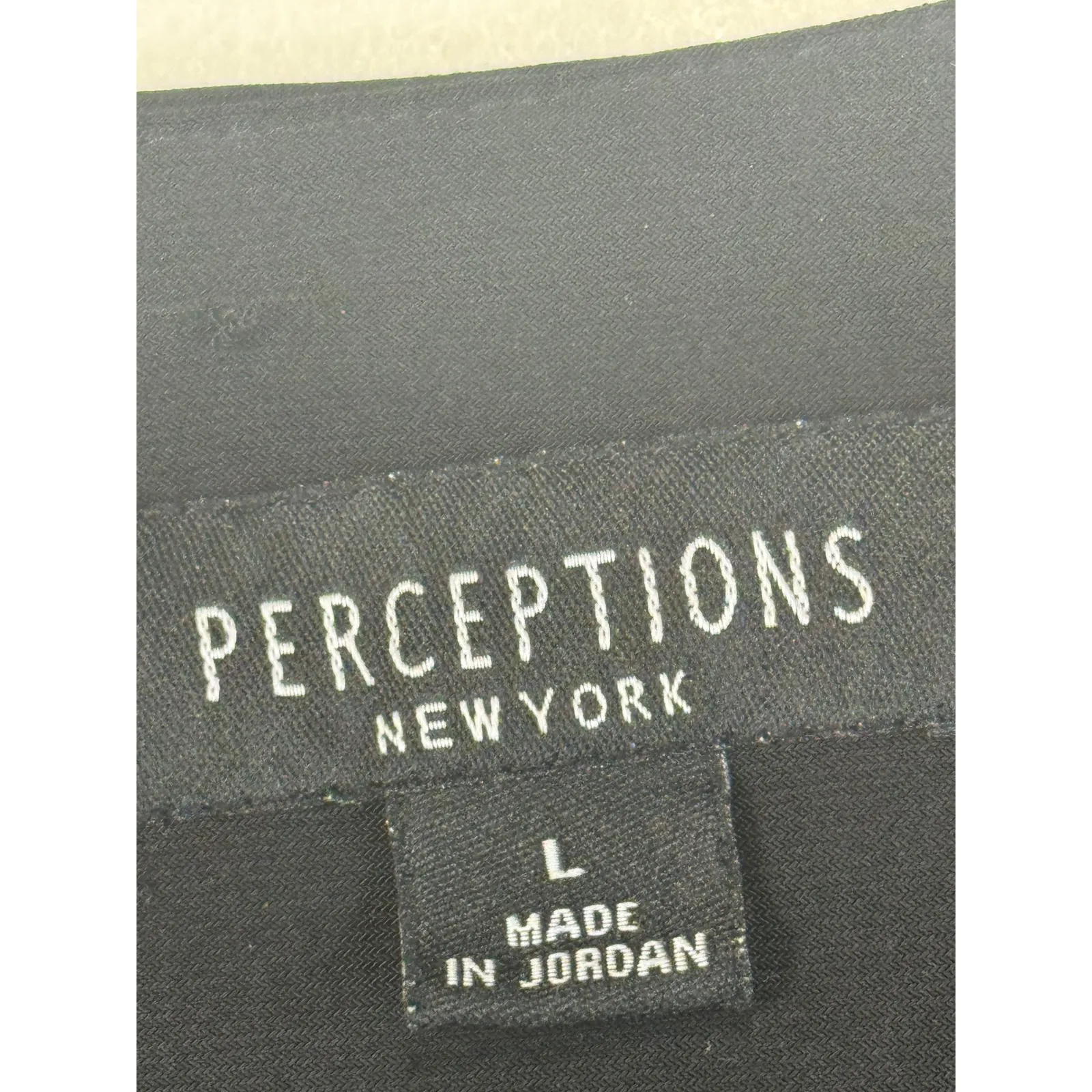 Perceptions New York Black Cardigan Women's Large Long Sleeve Button Front - Image 6