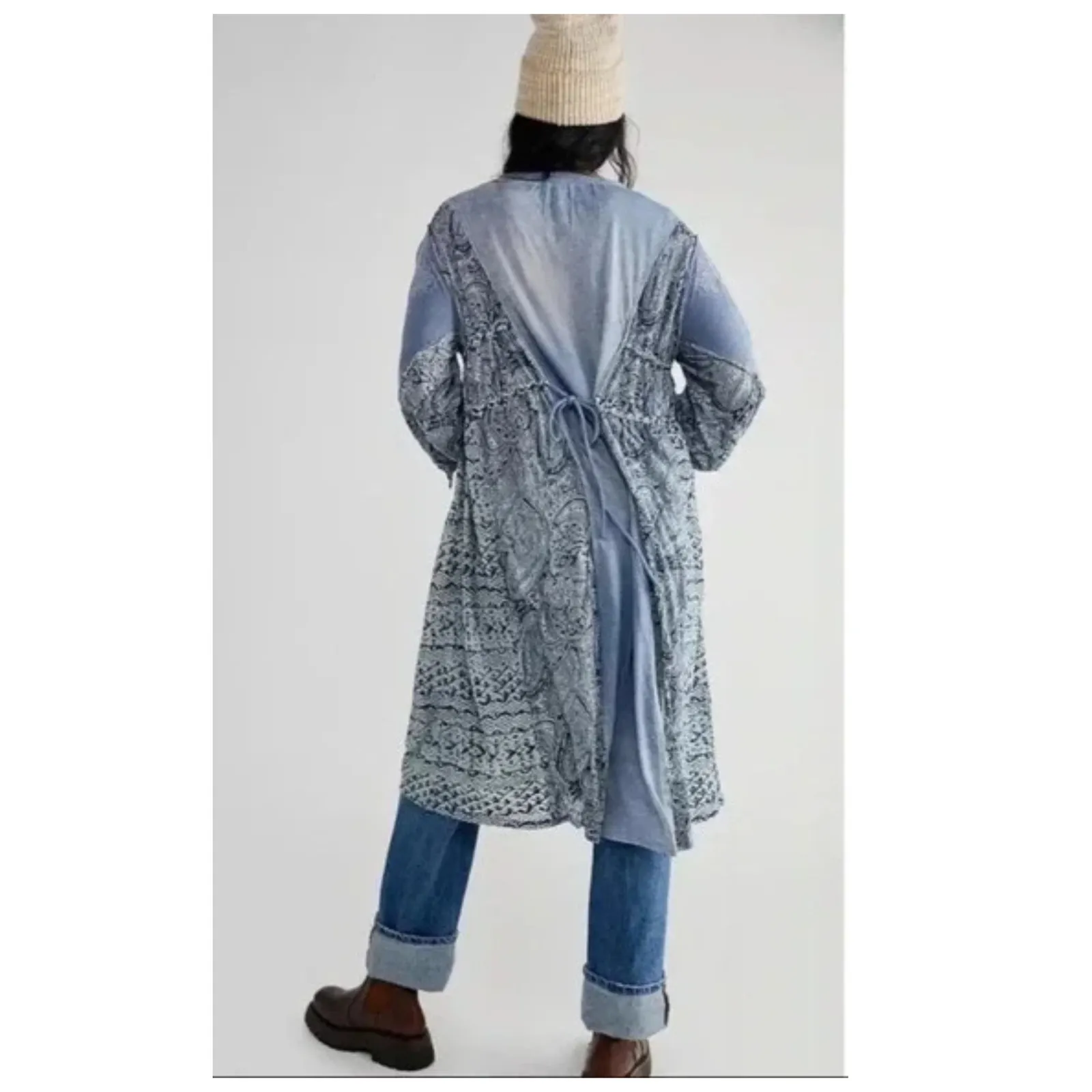 Free People Oh My Mix Print Long Sleeve Dress Duster Size Small - Image 2