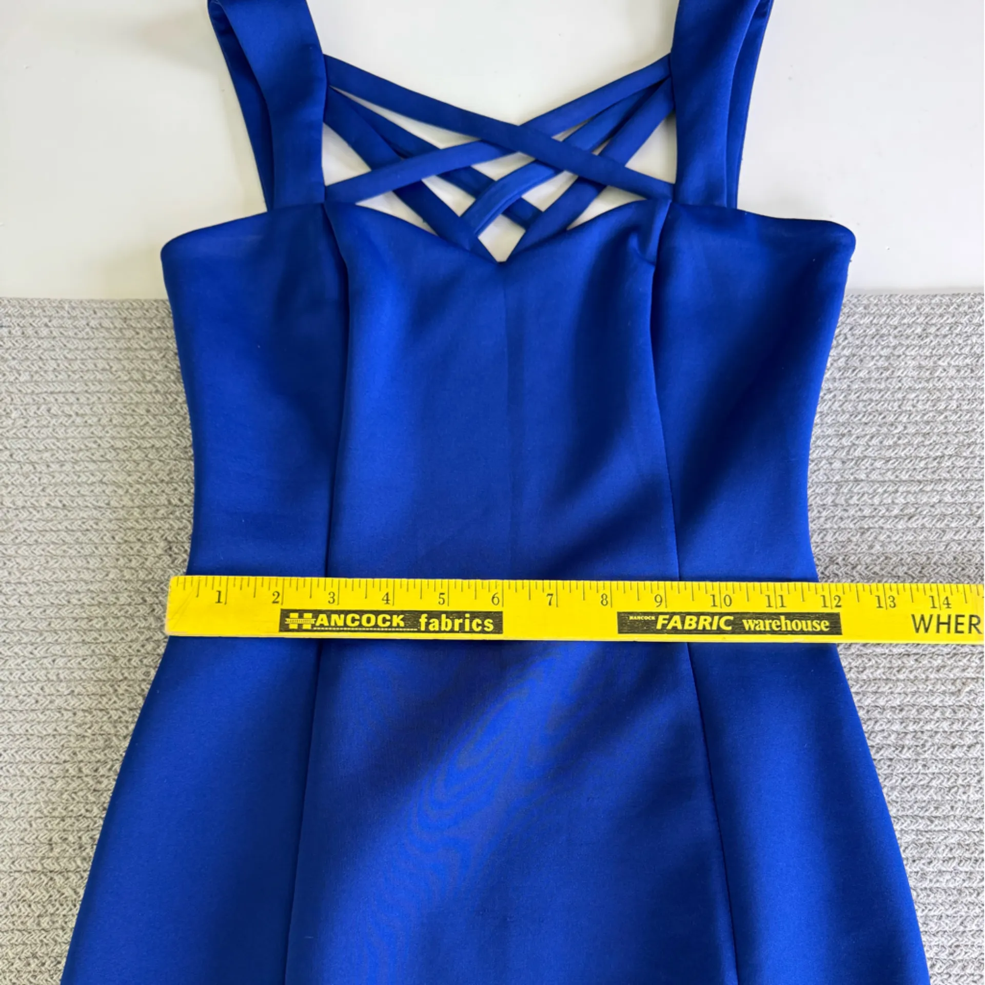 Guess Cobalt Blue Strappy Bodycon Mini Dress Homecoming Formal Prom Size 0 - Image 10