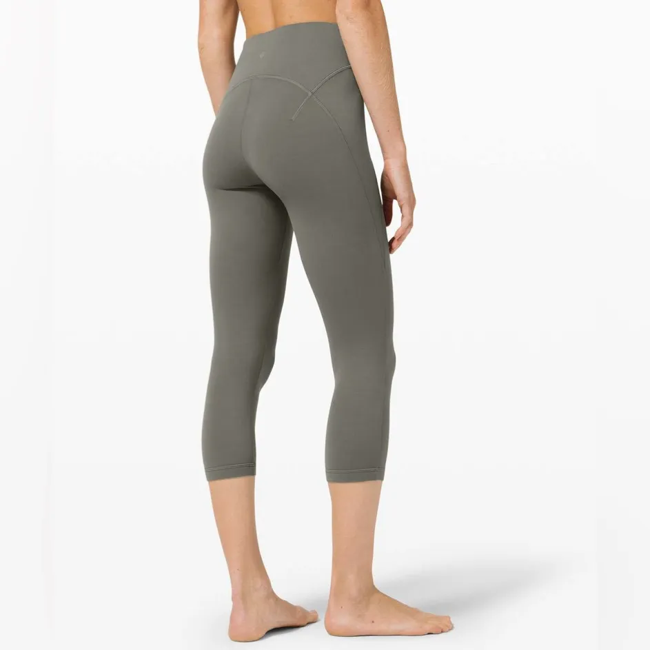 Lululemon Get Centred High Rise Crop 21" in Grey Sage - Image 2
