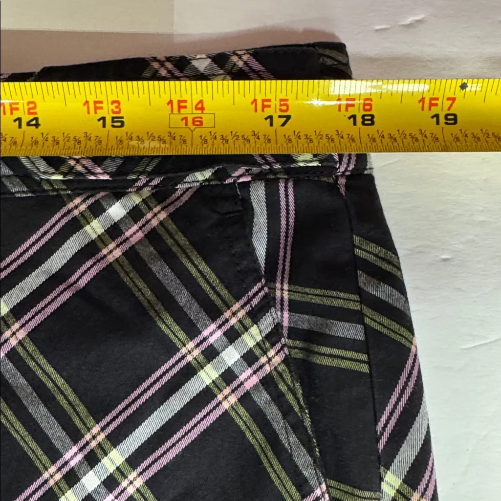 Liz Claiborne Black Pink Plaid Women's Skorts 12 preppy academia casual mini - Image 10