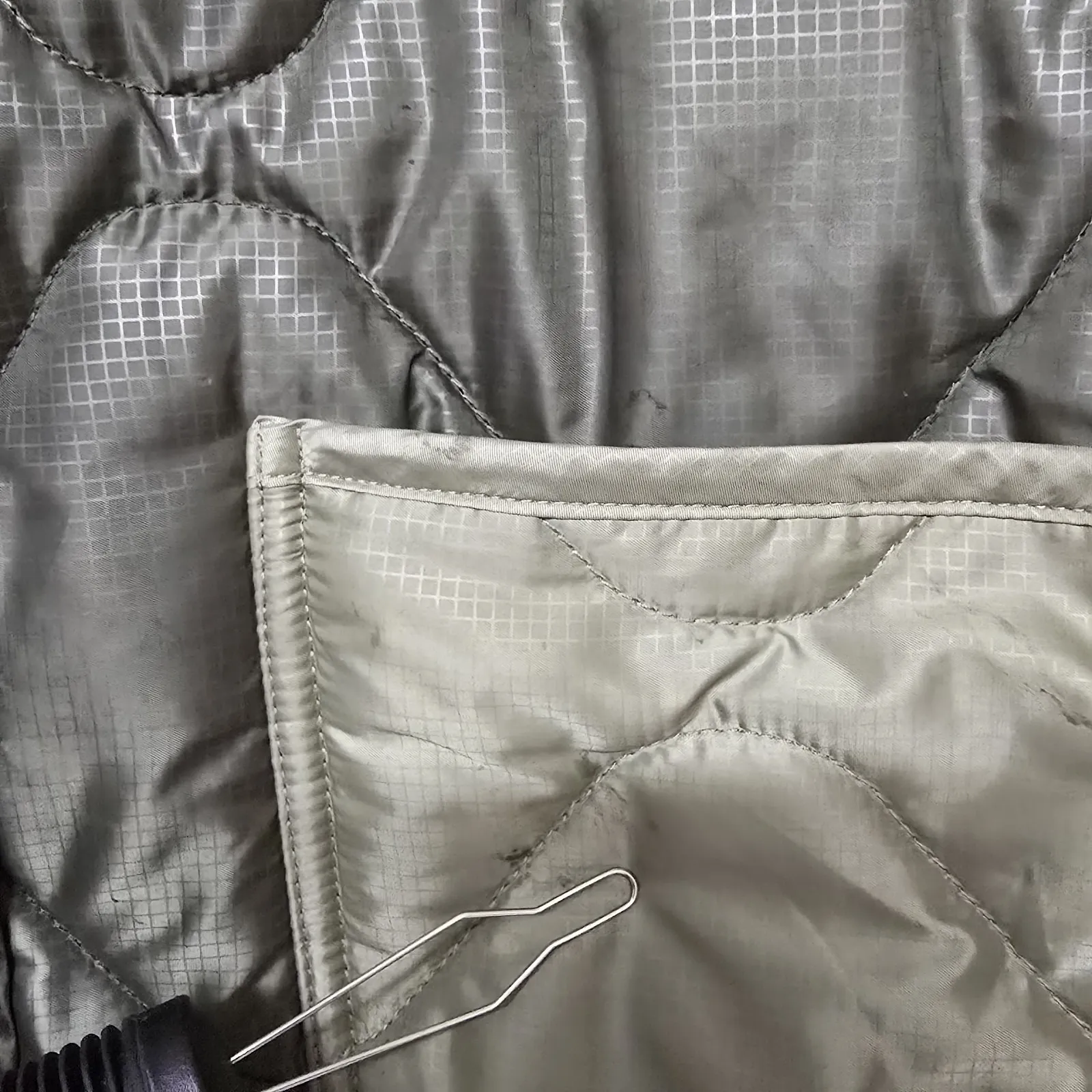 Anine Bing Womens Andy Quilted Bomber Jacket Military Green Sz S‎ - Image 4