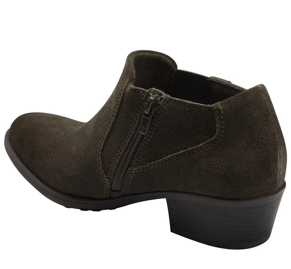 Christine Suede Bootie in Olive Khaki Size 8.5 NEW - Image 2