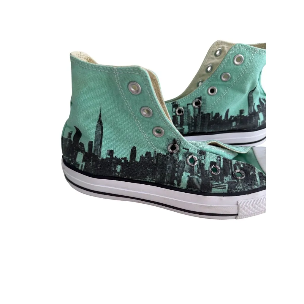 CONVERSE Women's NYC Mint Green Hi Top Sneakers Size US 7 - Image 4