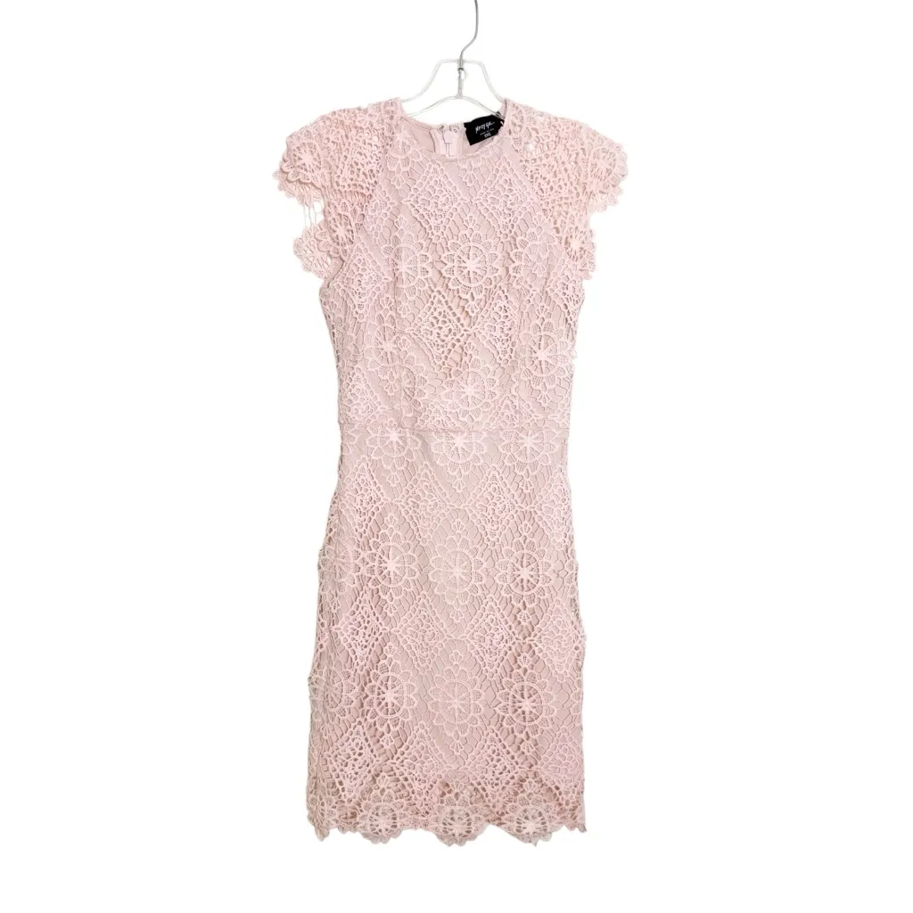 Nasty Gal Pink Mini Lace Dress size XXS - Image 2