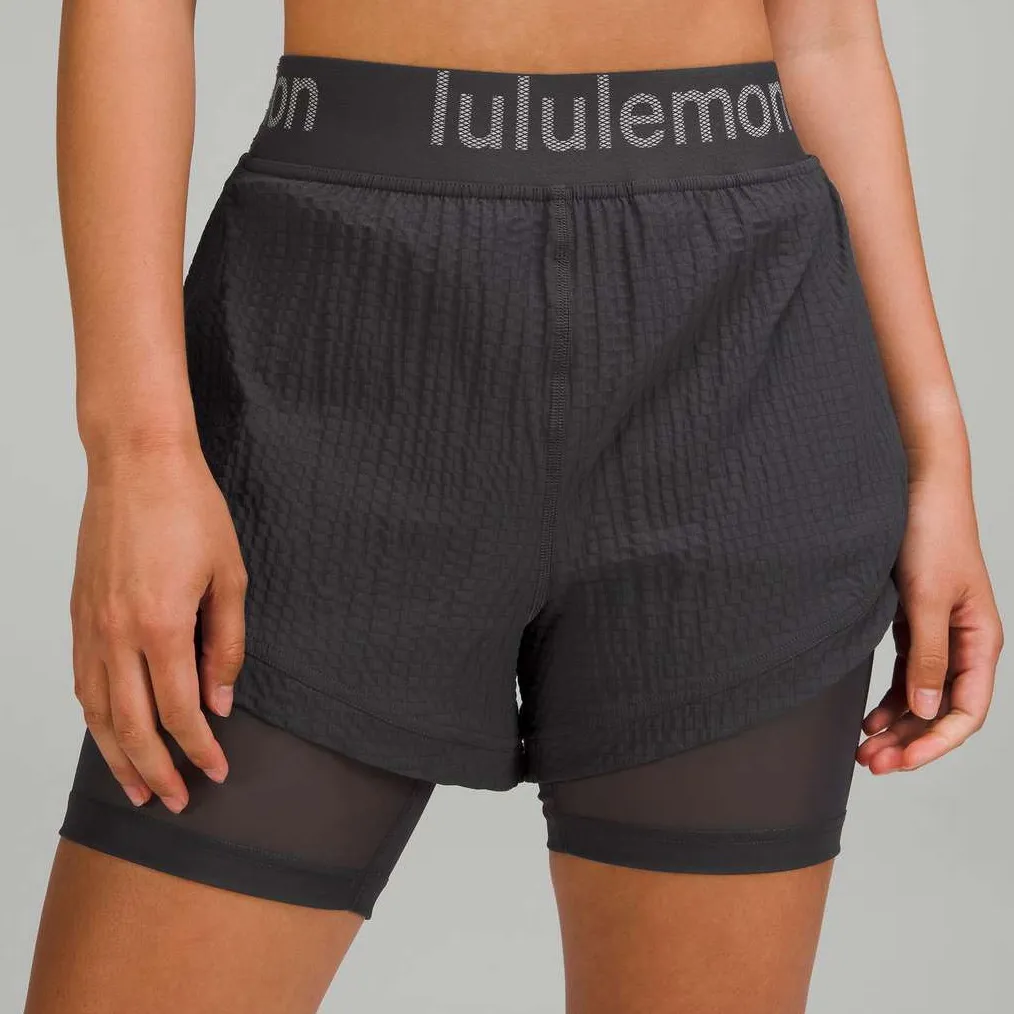 Lululemon Women’s Logo Waistband High-Rise Training Short 3” in Graphite Grey 8 - Image 3