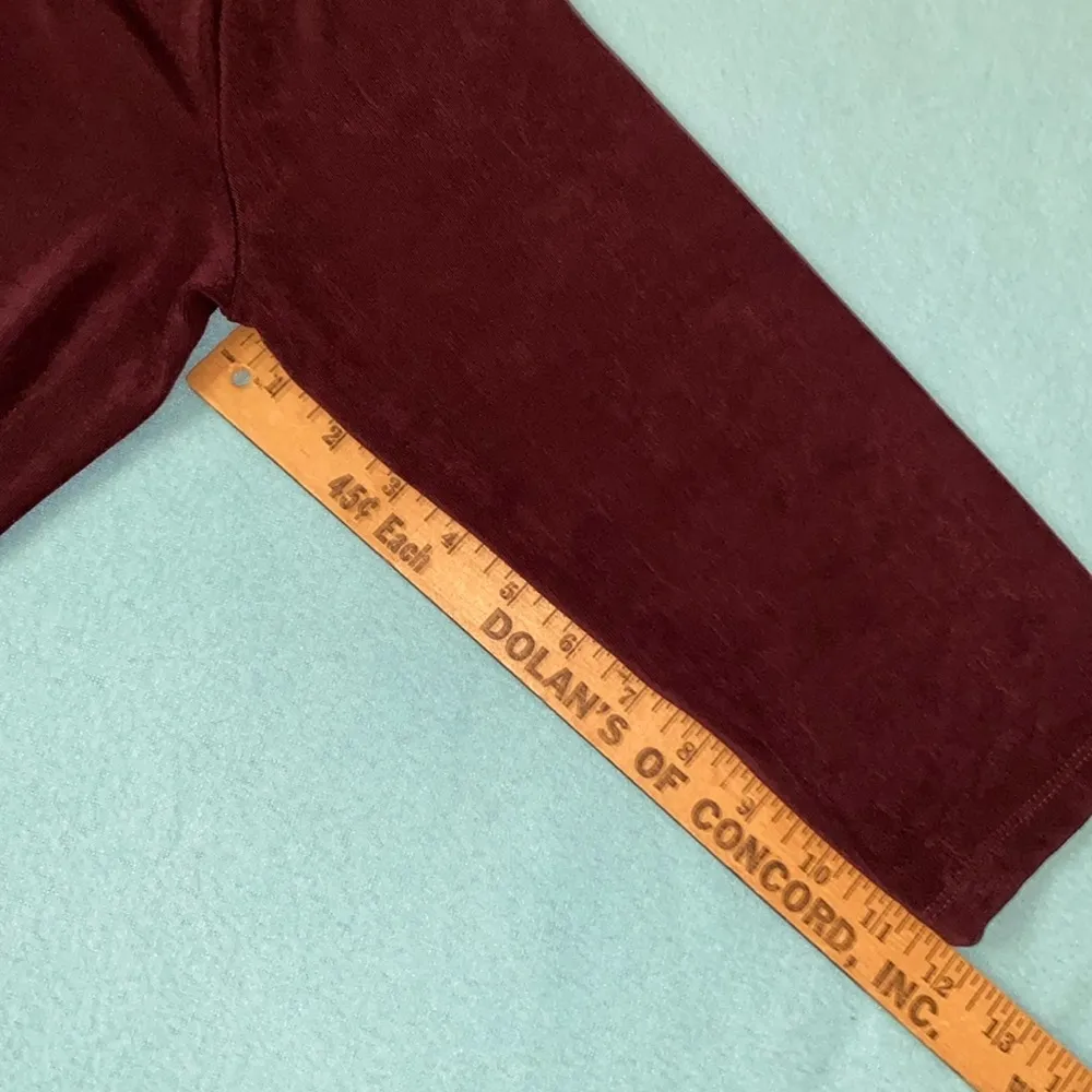 CHICO’S set TRAVELERS cardigan and no tummy pull on pants burgundy NEW size 12 - Image 12