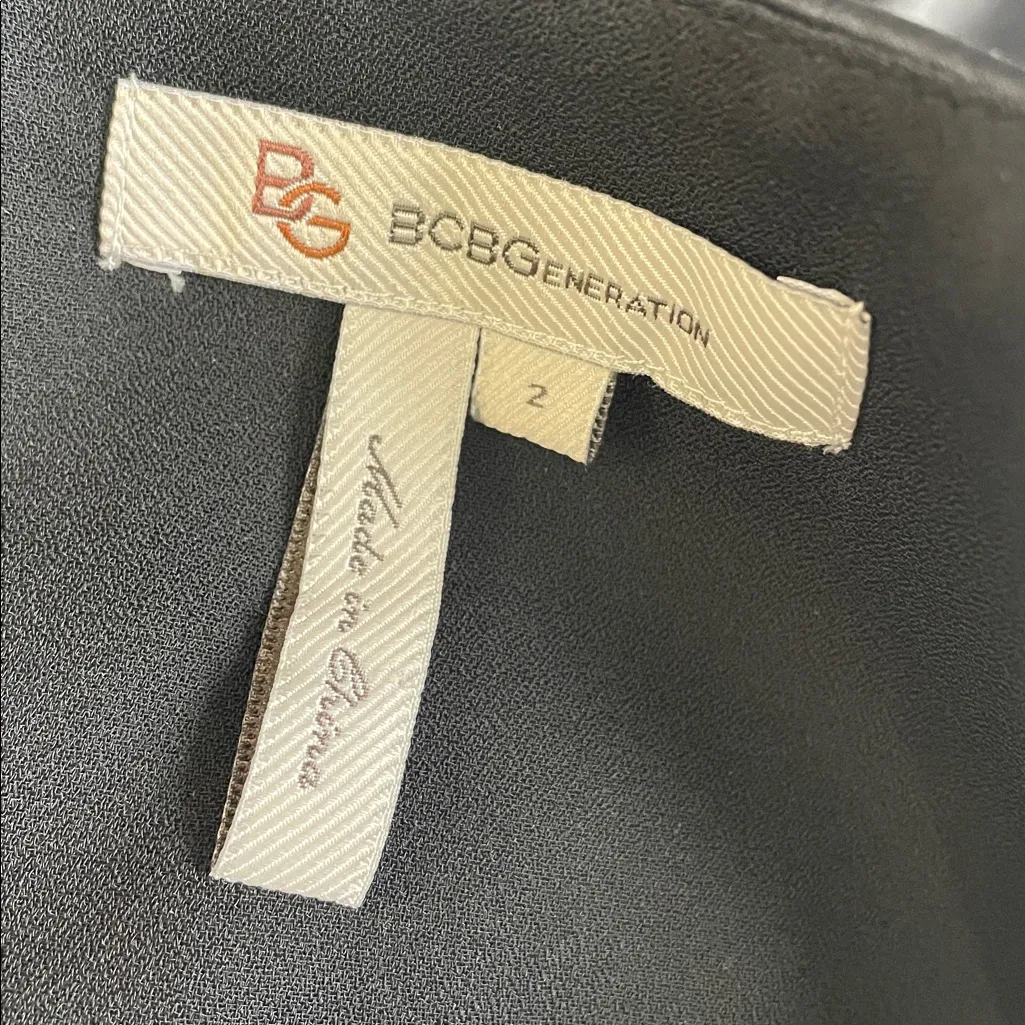 BCBGeneration Pleated Black Dress - Image 6