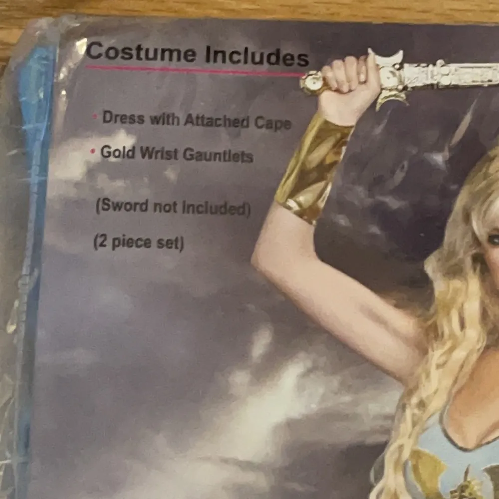 Warrior Queen Halloween Costume Size Medium Blue - Image 9