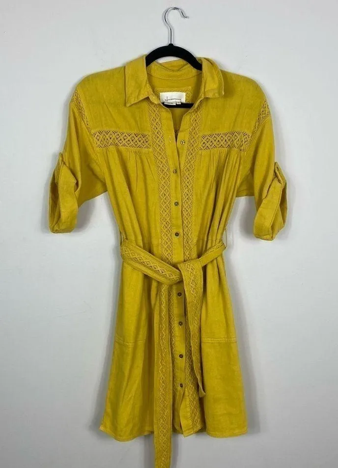 Anthropologie Rilke Lace Mini Belted Shirtdress - Image 5