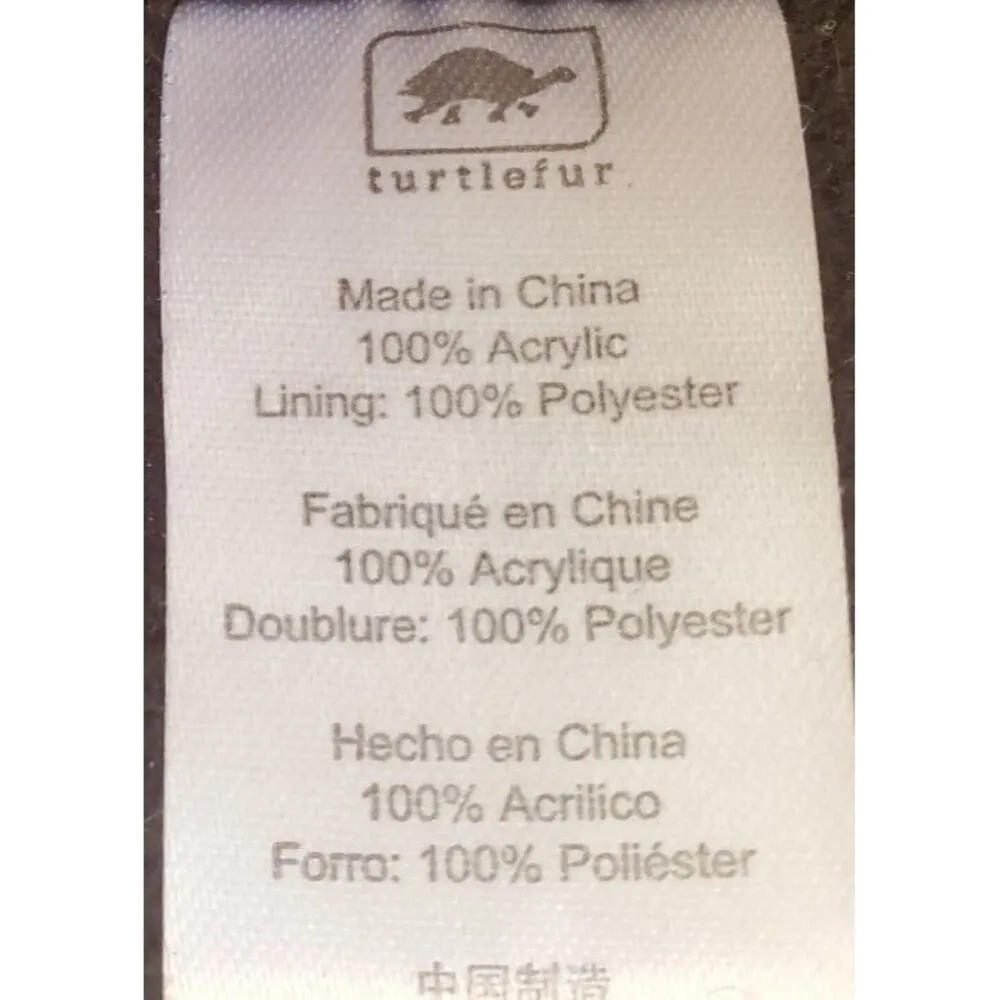 Turtle Fur Knit Burgandy Red Black Fleece Lining Winter Headband Leather Logo - Image 5