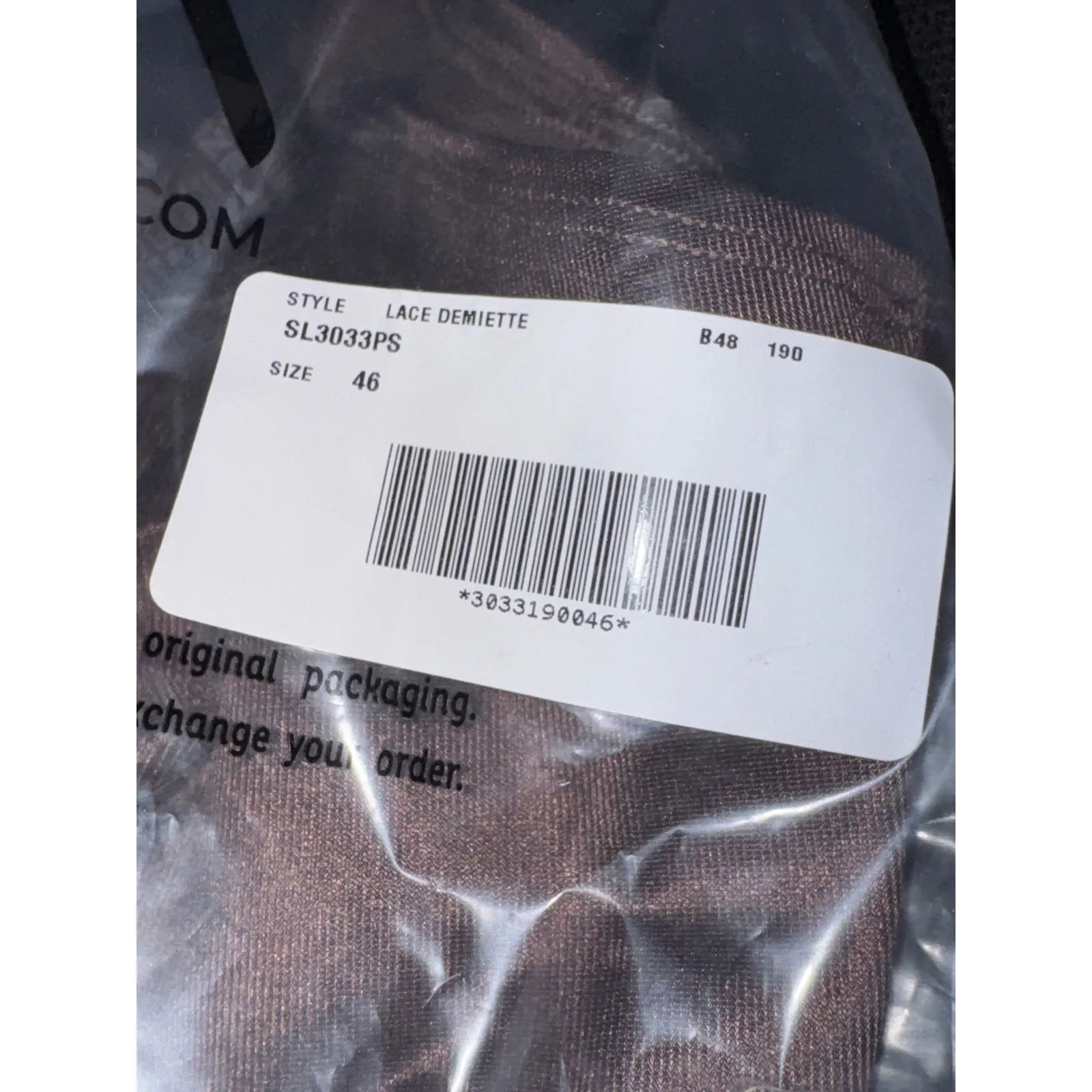 Brand New Ruby Ribbon Women's Size 46 Purple Lace Bralette Bra Demiette - Image 6