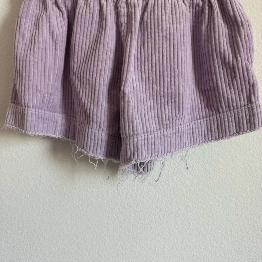 Urban Outfitters Lavender Corduroy Pull On Paper-bag Shorts Size: S‎ - Image 8