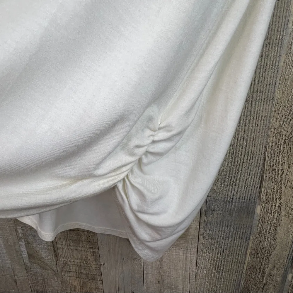 Vanilla Sugar Size 3X Cream Color Sleeveless Top with Gold Leaves Lattice Back - Image 4