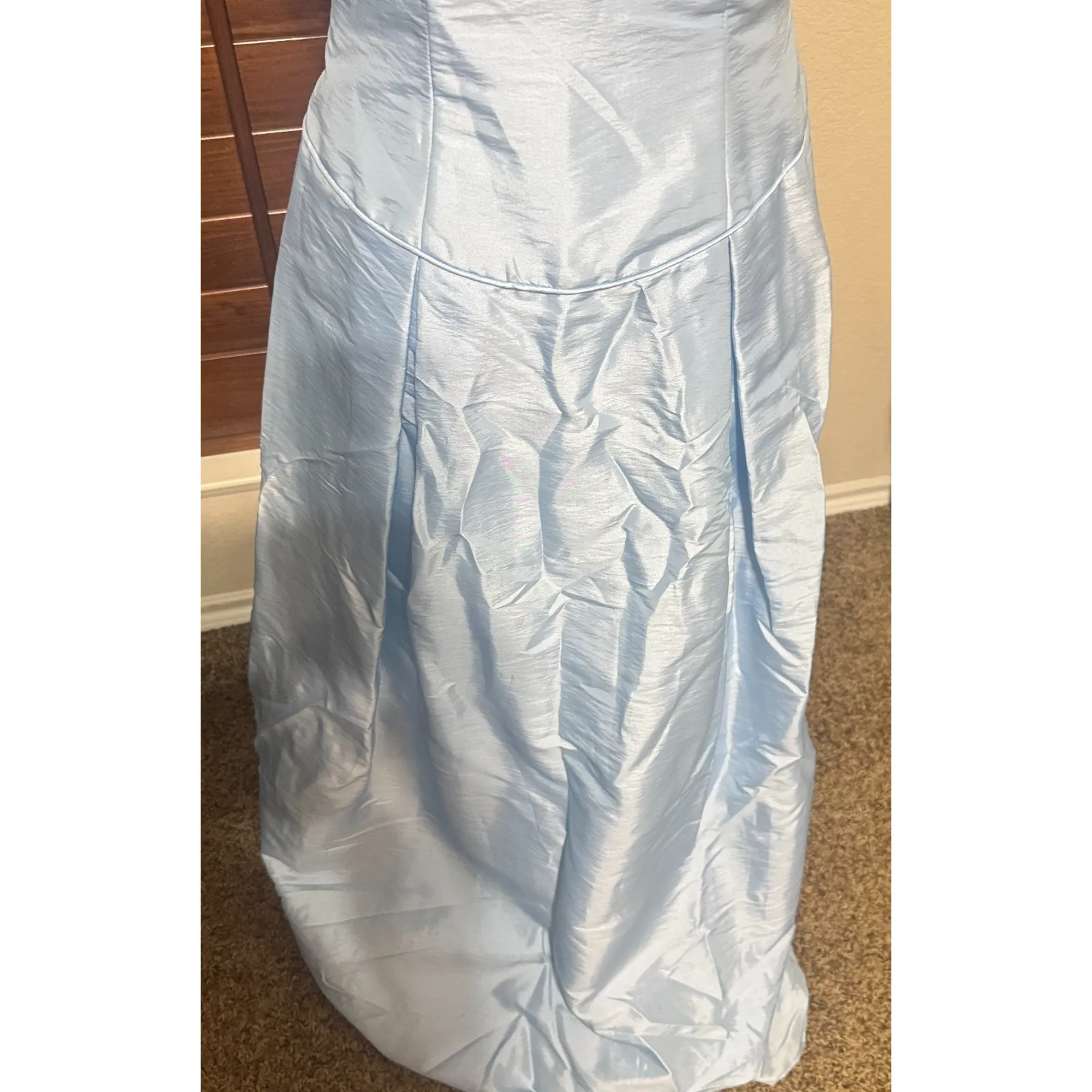 Powder Blue Prom Dress Princess Cinderella sz 6/8 Baylia designs Y2K Taffeta - Image 3