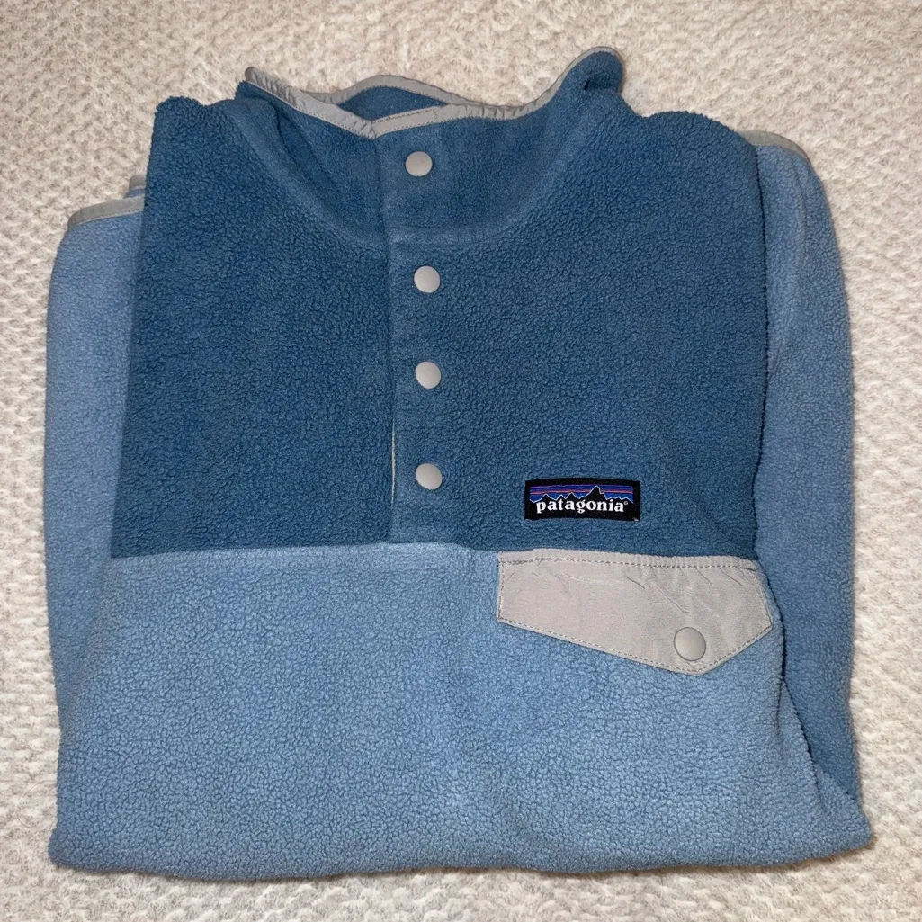 Patagonia Synchilla Light Blue Fleece Pullover - Image 2