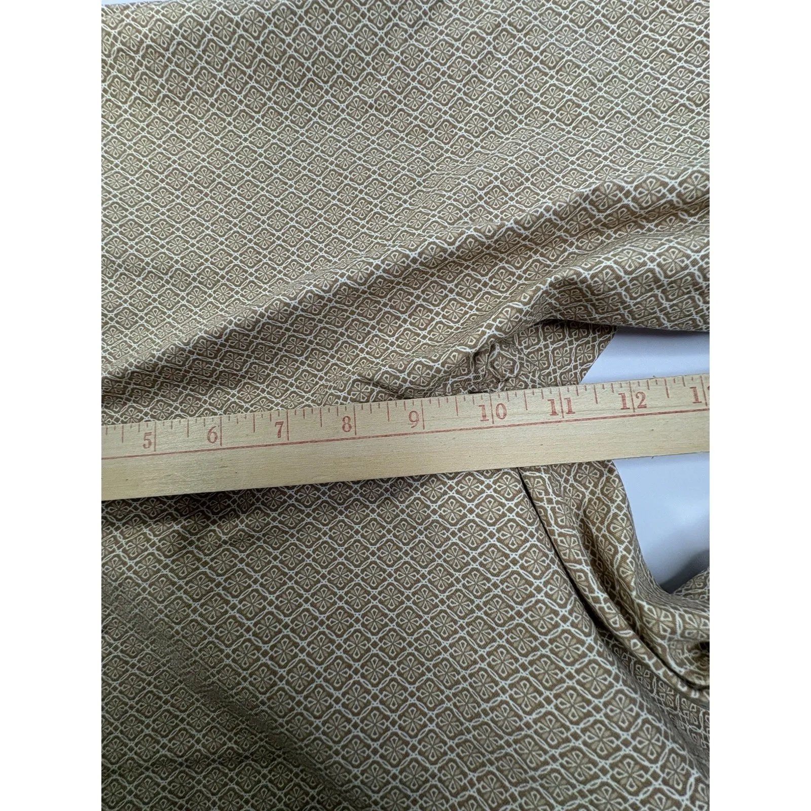 adrienne vittadini Women's Dress Pants Size 10 Brown Tan Geometric Print Stretch - Image 12