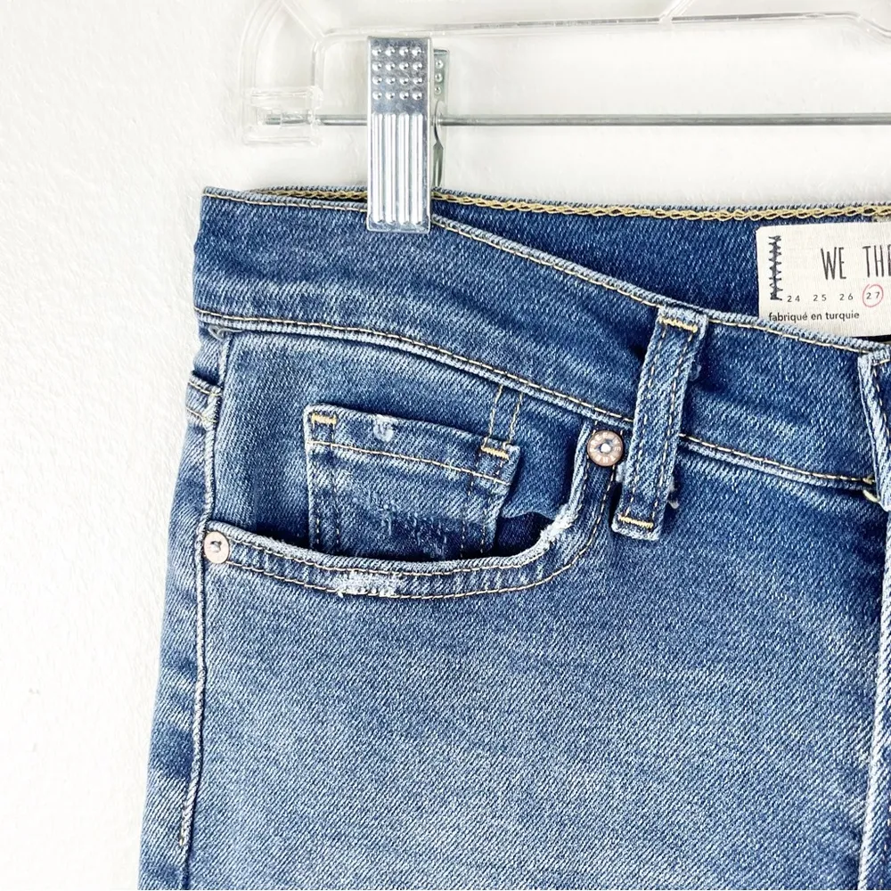 FREE PEOPLE WE THE FREE Ripped Distressed Grunge High Rise Jeans, Size 27 - Image 12