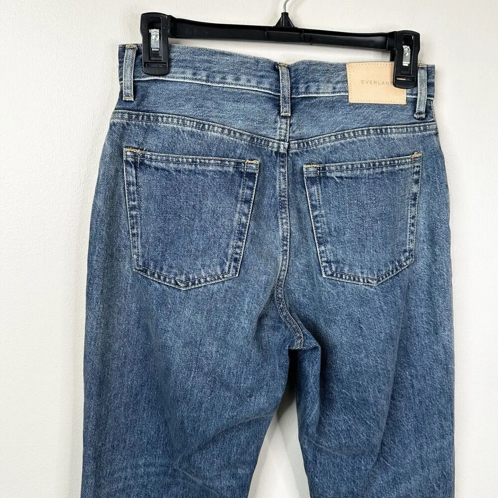 Everlane The 90s Cheeky Ankle Blue Jeans 25 Denim Button Fly Organic Cotton - Image 5