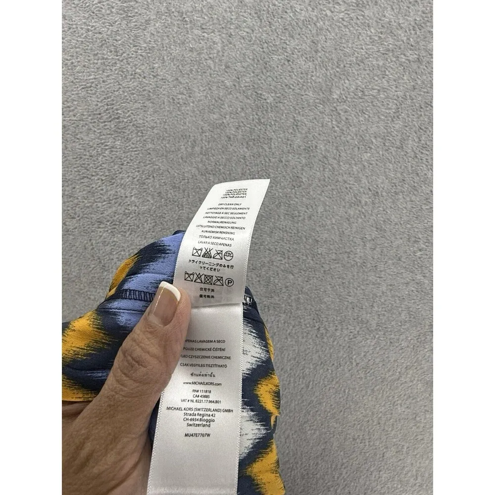 MK Michael Kors Women's Maxi Skirt Striped Pleated Size Large Chevron - Image 4