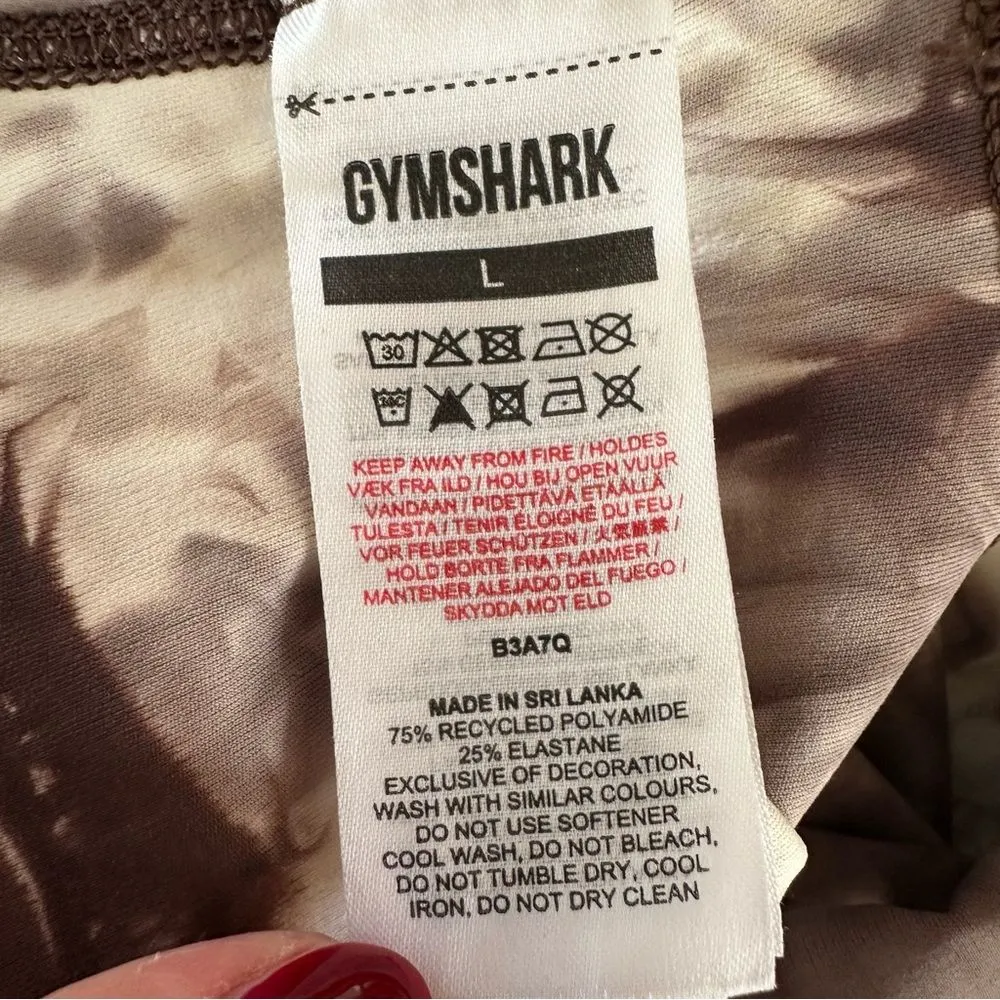 Gymshark Elevate All In One Bodysuit Romper Brown Tie Dye Women’s Large L Yoga - Image 8