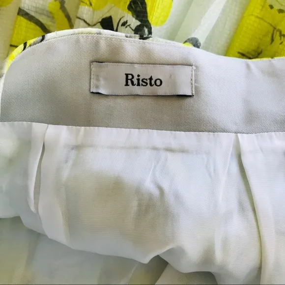 Risto Plisse‎ crinkled pleated chiffon Silk novelty midi Skirt size M Green Size M - Image 4