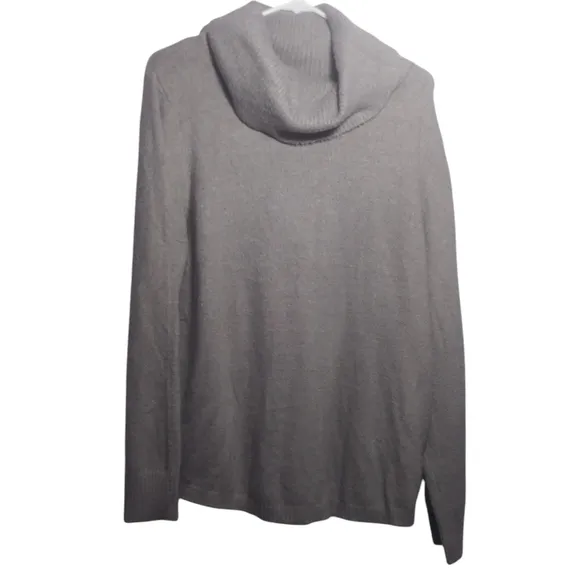 Rachel Zoe Soft Cozy Cowl Neck Gray Knit Sweater Lightweight Size XL - Image 2