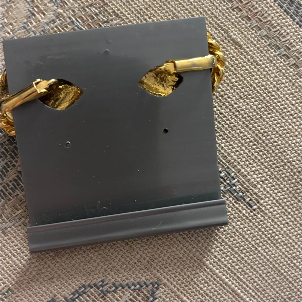 Madeline Gold and Pearl Oval Earrings - Image 2