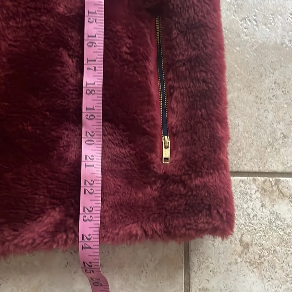 J.Crew Plush Fleece Excursion Vest Crimson Maple - Image 11