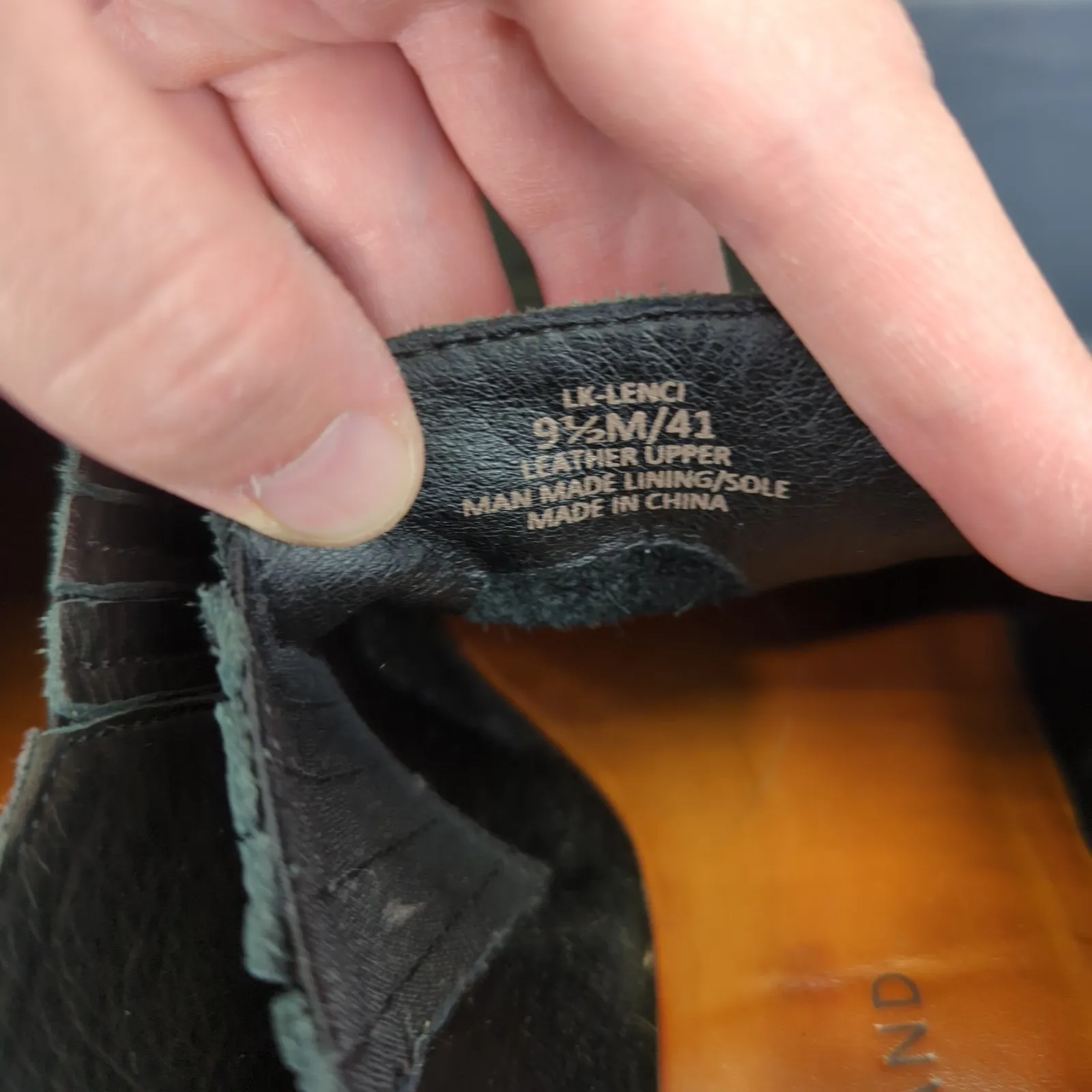 Lucky Brand Lenci Slip-On Ankle Booties Black Leather Women's Size 9.5‎ - Image 8