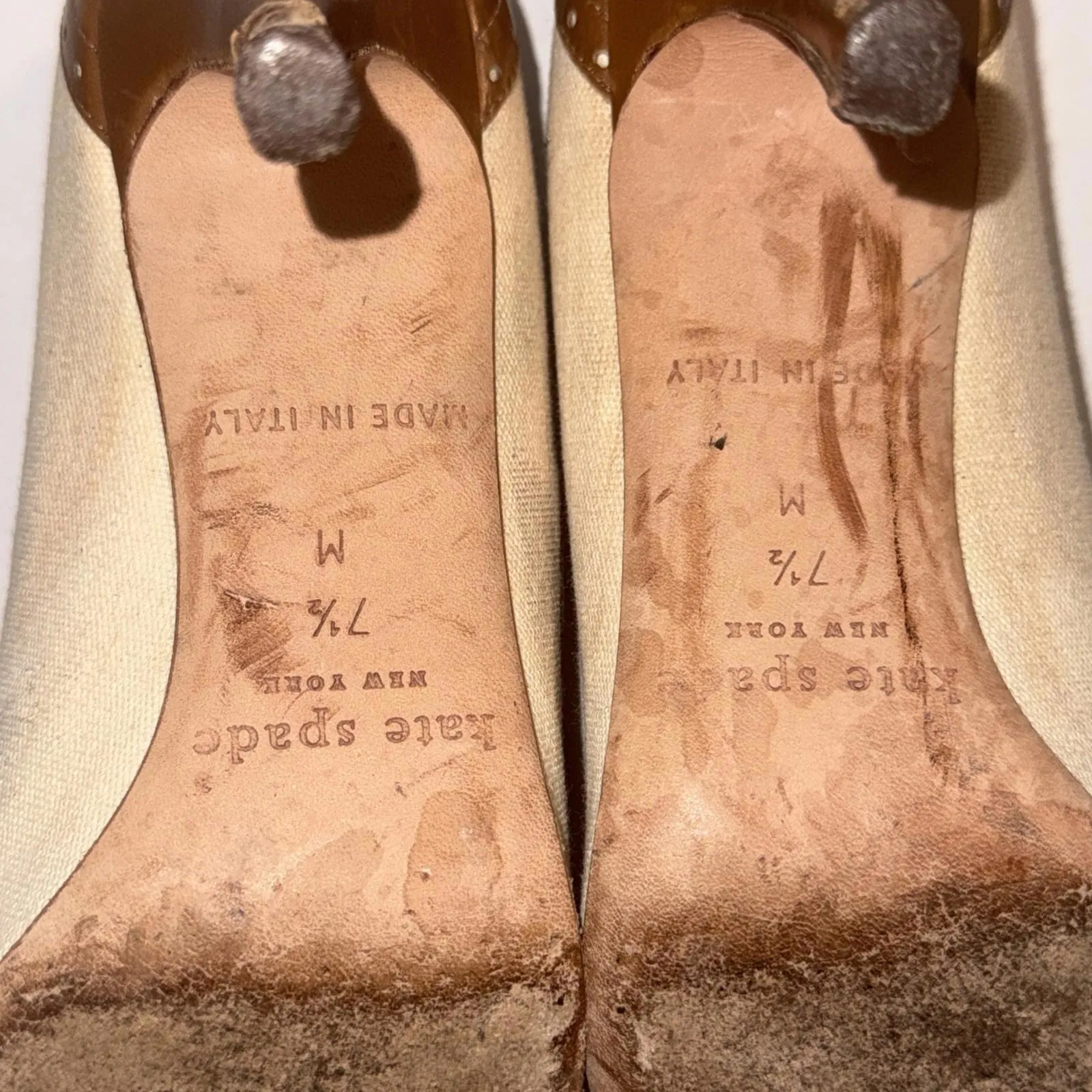 Kate Spade Preppy Peep Toe Old Money Luxury Designer Classic Pumps Size 7.5M - Image 9