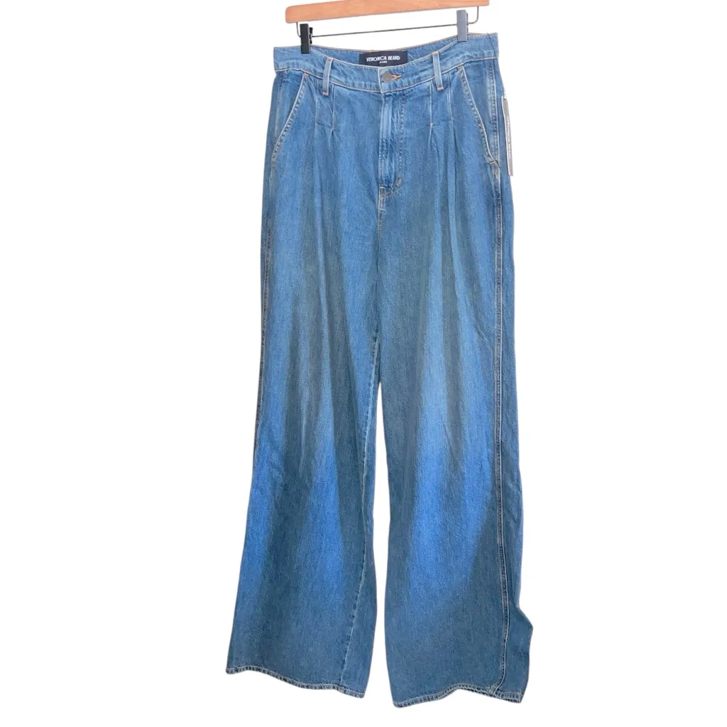 Veronica Beard Mia Wide Leg Trouser Jeans Vintage Globetrotter Wash‎ Size 30 NWT - Image 2