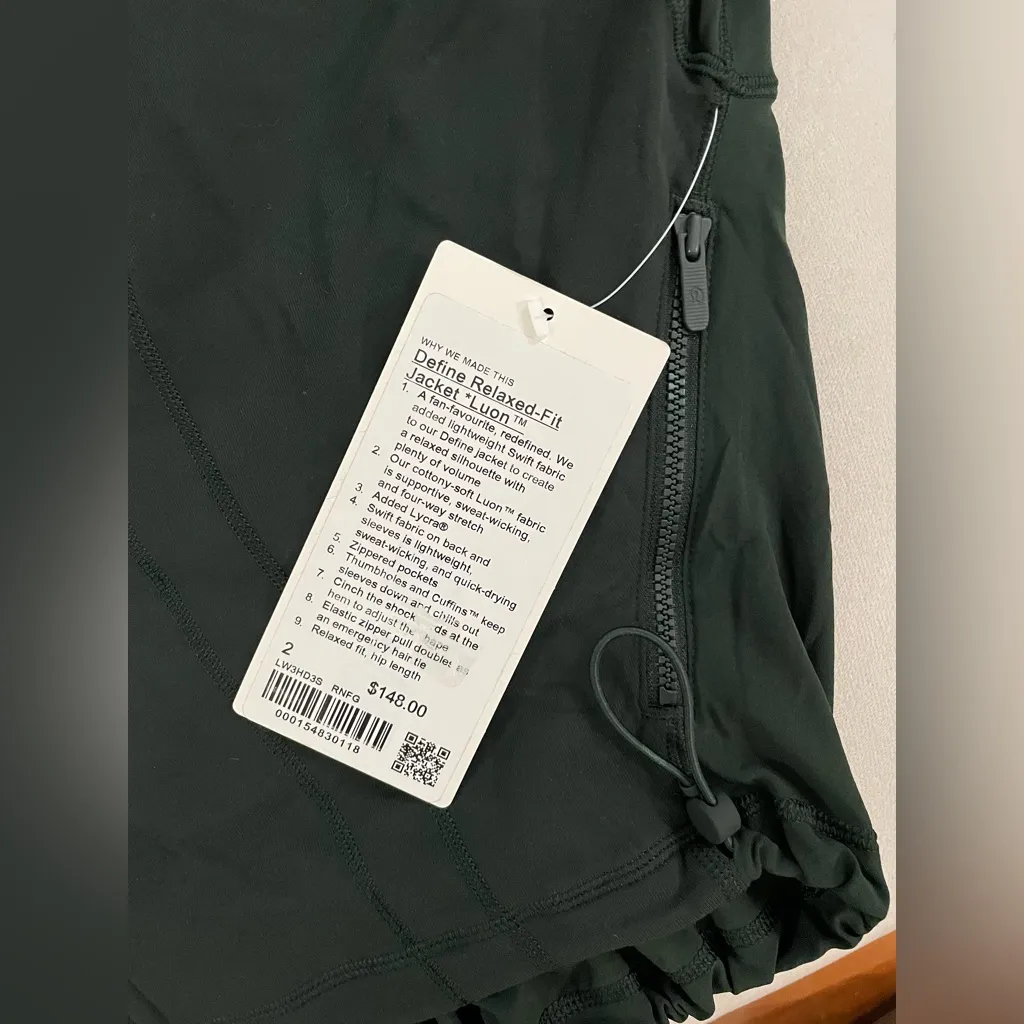 Lululemon  NWT Define Relaxed Fit Luon Jacket Forest Green Size 2 oversized - Image 12