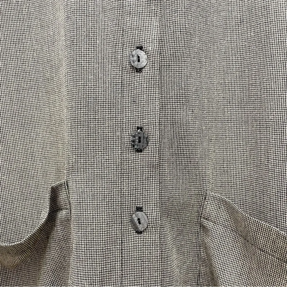 Vermont Country Store Beige Lagenlook Tunic Smock Tan Brown Plaid Size Medium - Image 6