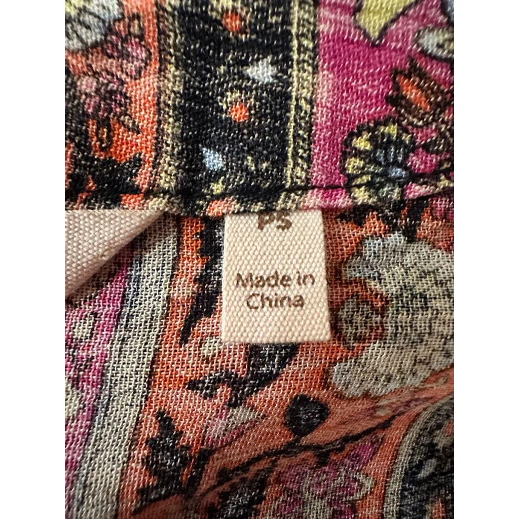 Women's Soft Surroundings Long Sleeve Dress PS Pink Black Striped - Image 7