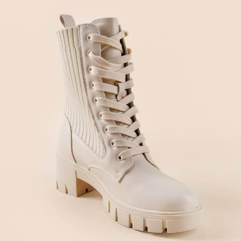 Qupid Renley Lace Up Combat Boots - Image 7