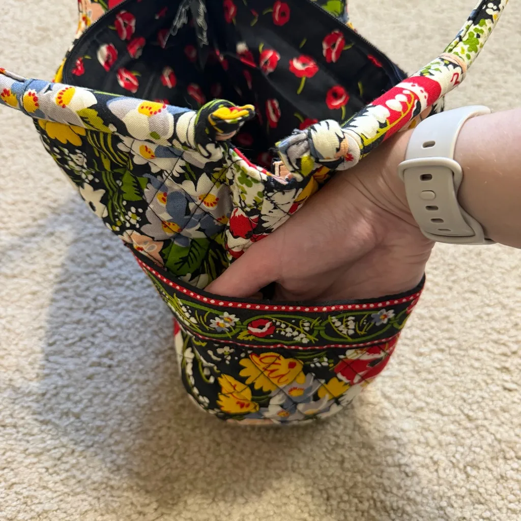 Vera Bradley Gabby Tote Bag Poppy Fields 2010 retired pattern - Image 7