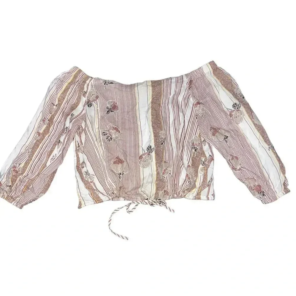 O'Neill Womens Adalyn Multi Colored L/S Top Size Large‎ - Image 6