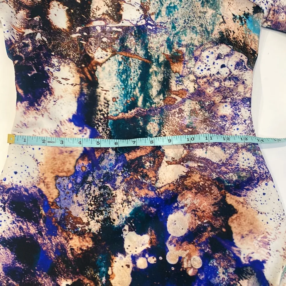 Hunter Bell  Abstract Splatter Stretchy Bodycon Dress EUC Sz S Multicolored - Image 14