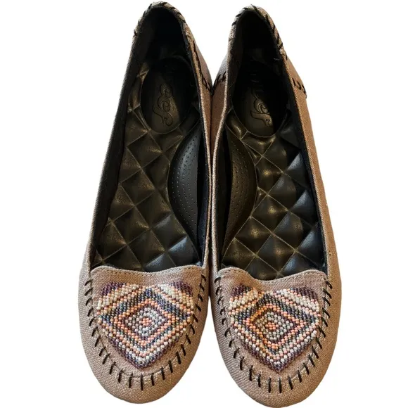 Reef Native Beads Cushioned Comfort Flats Loafer Moccasins RF-008052 Sz 7.5 - Image 2