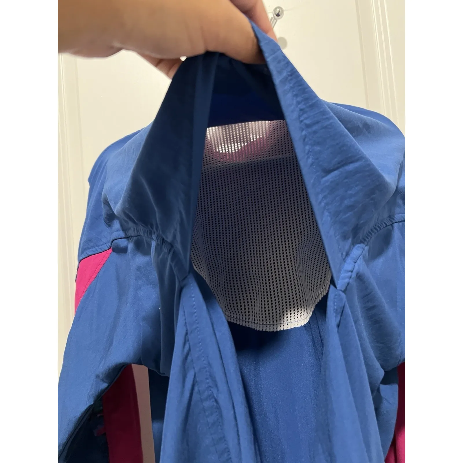 Vintage 90s Reebok Blue/Purple Track‎ Jacket Estimated Size Large - Image 4